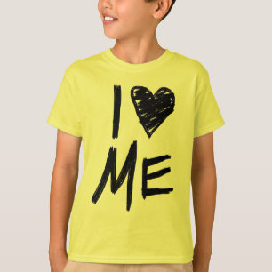 Je m'aime, T-shirt visuel jaune de filles