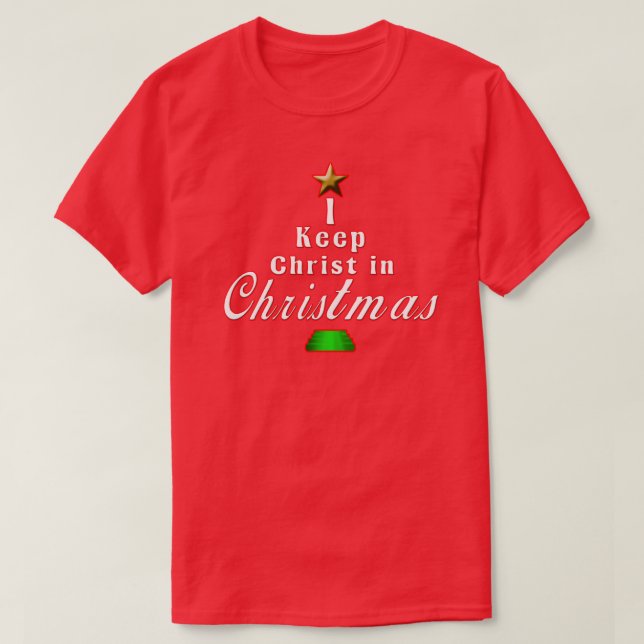 Je maintiens le Christ dans le T-shirt rouge de (Design devant)