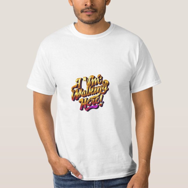 Je marche ici ! T-shirt pour hommes (Devant)