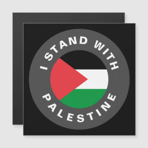 Je me tiens avec le drapeau de Palestine noir Cart