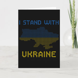 Je me tiens avec le maillot de l'Ukraine Carte de