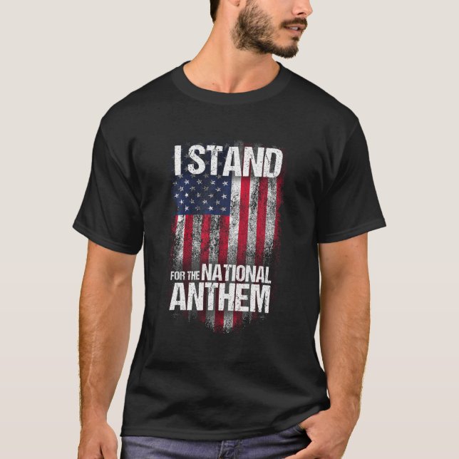 Je me tiens pour le T-shirt de l'hymne national dé (Devant)
