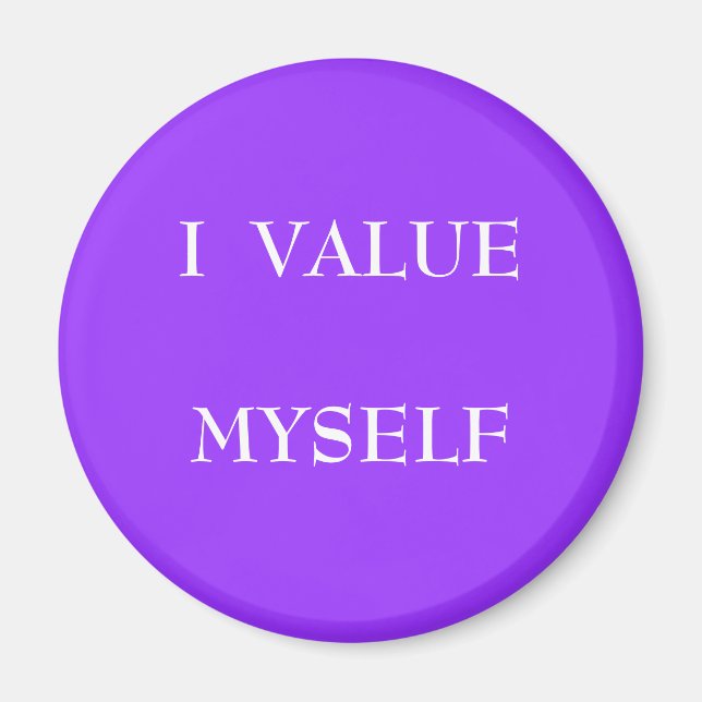JE ME VALUE - aimant (Devant)