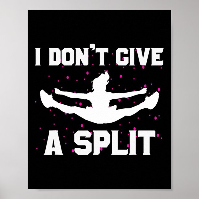 Je m'en fiche d'une affiche drôle de cheerleading (Devant)