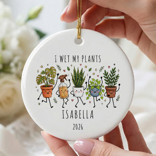 Je Mouille Mes Plantes Ornement Personnalisé
