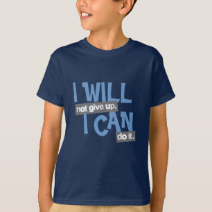 Je n'abandonnerai pas de t-shirt bleu pour enfants