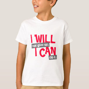 "Je n'abandonnerai pas" t-shirt d'enfant rouge pos