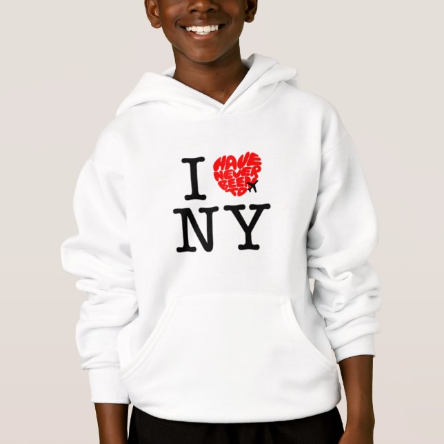 Je n'ai jamais été au sweatshirt de NY (Devant)