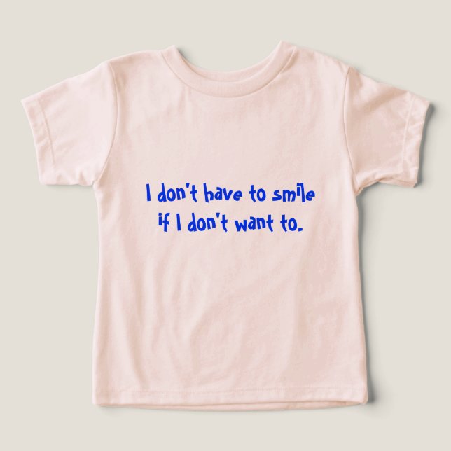 "Je n'ai pas à sourire" (Design Recto)