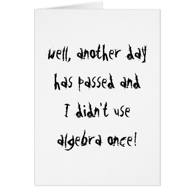 Je n'ai pas employé l'algèbre (Devant)