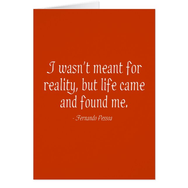 Je n'ai pas été signifié pour la réalité (Devant)