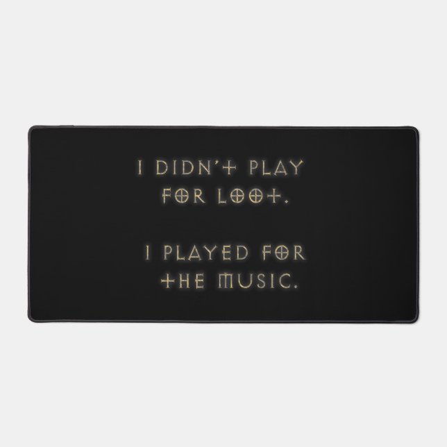 Je n'ai pas joué pour le butin. (Recto)