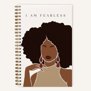 JE N'AI PAS PEUR Fille noire Carnet Spiral
