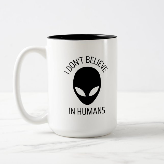 Je ne crois pas à la Mug de café humain (Gauche)