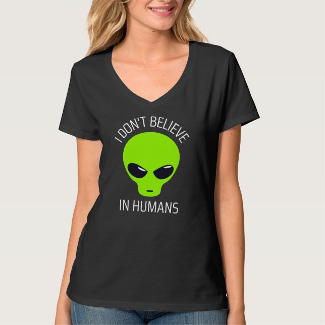 Je ne crois pas au T-shirt Humains (Devant)