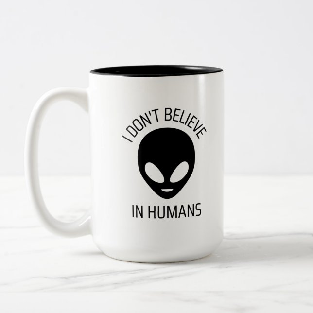 Je ne crois pas en l'humanité     Mug à café (Gauche)