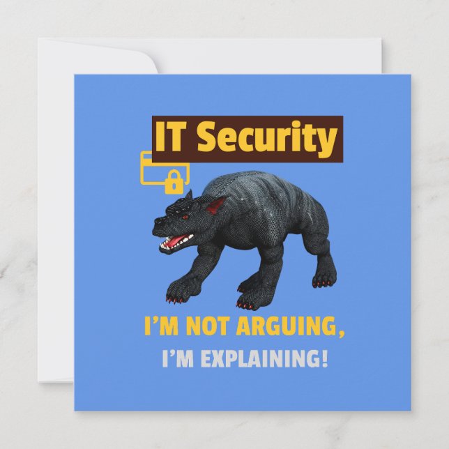 Je ne discute pas, j'explique Funny IT Security (Devant)