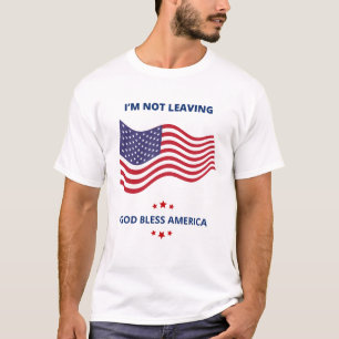Je ne laisse pas Dieu béni America Mens Tshirt USA