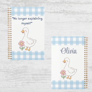 Je ne m'explique plus Carnet gingham en lin d'oie
