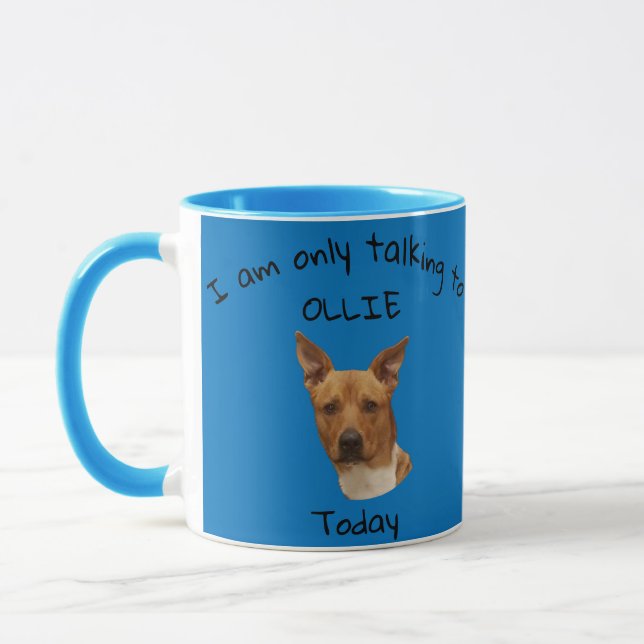 Je ne parle qu'à Pet aujourd'hui Mug personnalisée (Gauche)