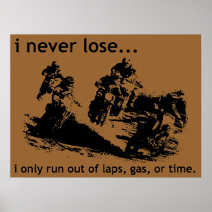 Je Ne Perds Jamais Dirt Vélo Motocross Poster