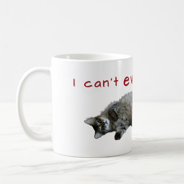 Je ne peux même pas en ce moment chatte Mug (Gauche)