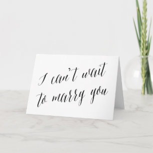 Je ne peux pas attendre de t'épouser   Carte de jo