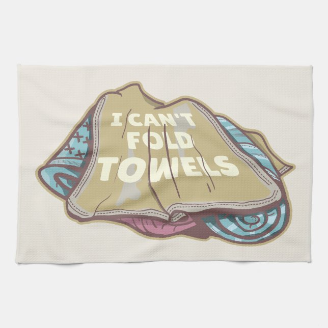 Je ne peux pas plier serviettes drôle de linge jou (Horizontal)