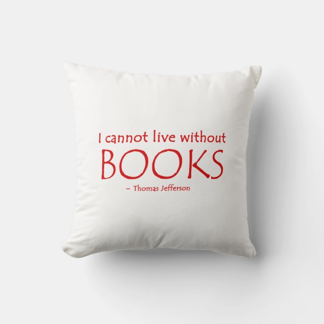 Je ne peux pas vivre sans coussin de livres (Recto)