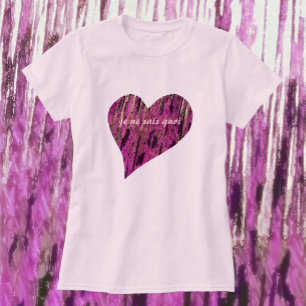 Je Ne Sais Quoi Coeur Rose Chic T-Shirt