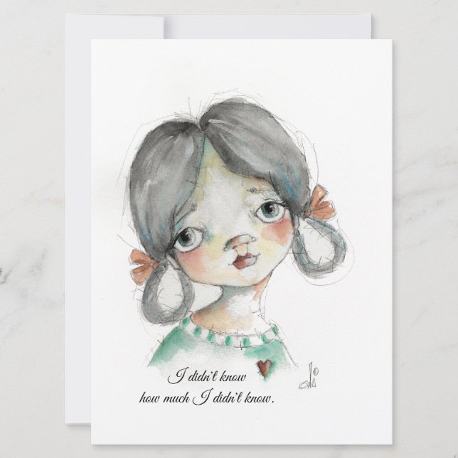 Je ne savais pas - Carte Cadre Plat (Devant)