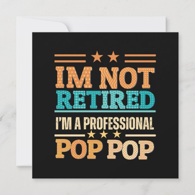 Je ne suis pas à la retraite, je suis pop pop prof (Devant)