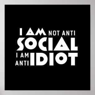 Je ne suis pas anti-social Inspiration Poster
