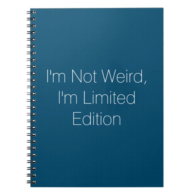 Je ne suis pas bizarre, je suis Carnet d'édition l (Devant)
