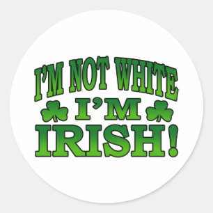 Je ne suis pas blanc je suis autocollant irlandais