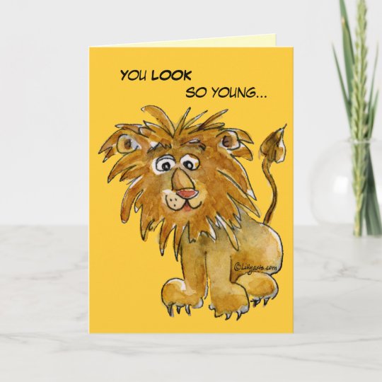 Je Ne Suis Pas Carte D Anniversaire De Lion Zazzle Fr