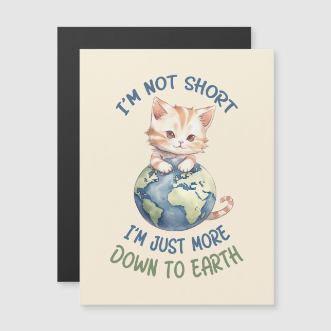 Je ne suis pas court, juste à terre - Chat mignon (Devant / Derrière)
