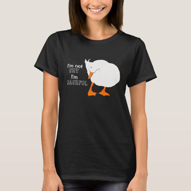 "Je ne suis pas timide je suis" T-shirt mignon (Devant)
