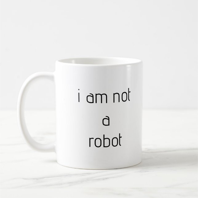 je ne suis pas un robot mug (Gauche)
