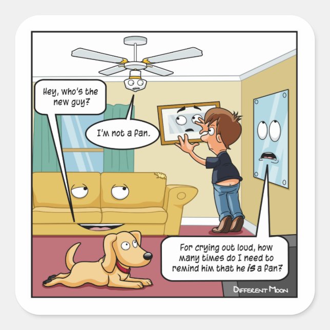 Je ne suis pas un Stickers Punny Fan (Devant)