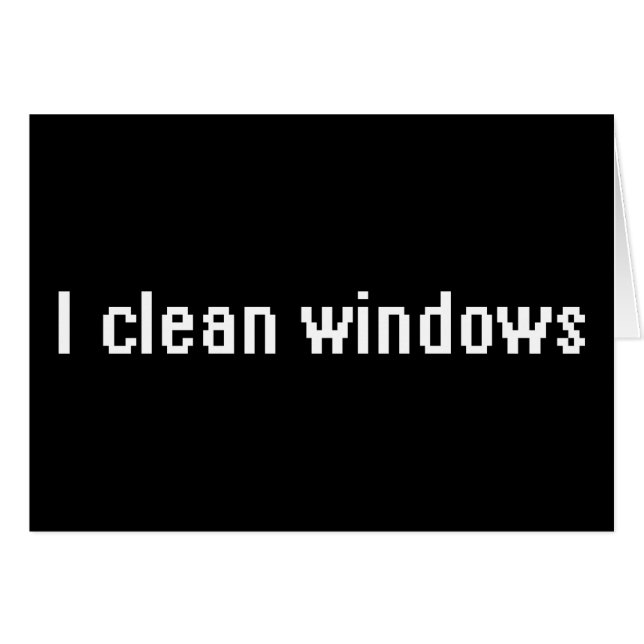 Je nettoie les fenêtres (Devant horizontal)