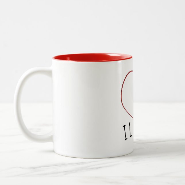 Je nous aime la tasse classique 11oz (Gauche)