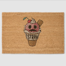 Je paille, glace à la crème mignonne