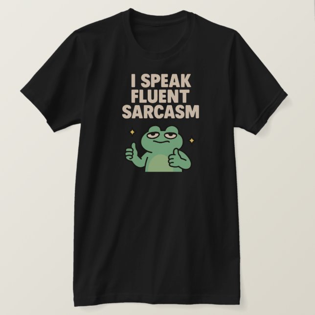 Je Parle Sarcasme Fluent Funny Frog T-shirt (Design devant)