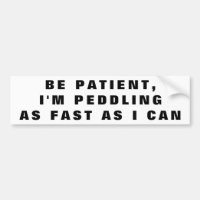Je pédale vite comme je peux Sticker pare-chocs