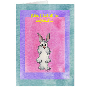 Je pense à moi-même Bunderful World Cute Card