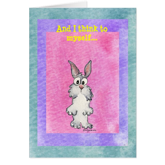 Je pense à moi-même Bunderful World Cute Card (Devant)