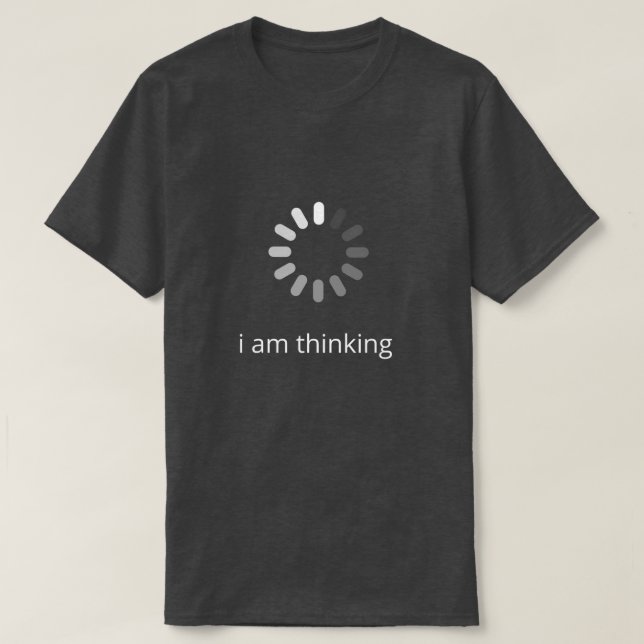 je pense à un t-shirt noir drôle (Design devant)