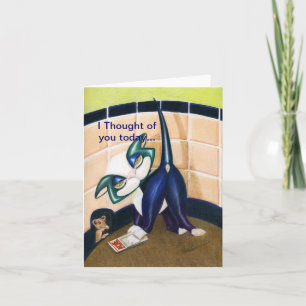 Je pense à vous aujourd'hui, carte de billet, par