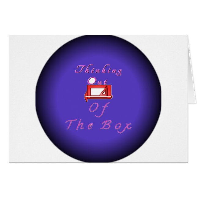 Je pense en dehors de la boîte. (Devant horizontal)